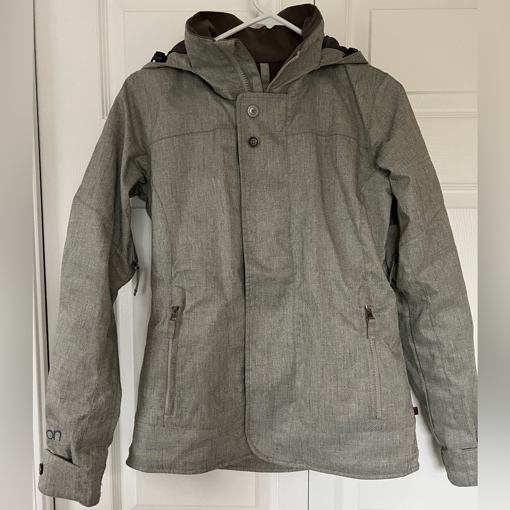 Women’s Burton Jet Set Snowboard Jacket Gray XS
